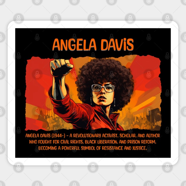 Angela Davis, Black History, Black Woman Magnet by UrbanLifeApparel